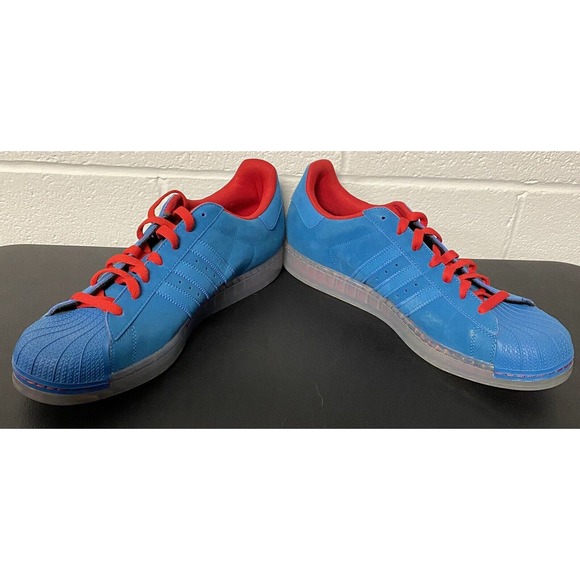 Adidas Superstar clam shell toe ART Q32969 Men's 13 Blue/red/clear - Picture 2 of 6